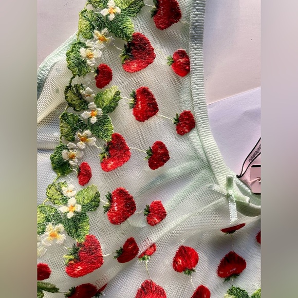 Victoria’s Secret BRAZILIAN /SLIP Embroidered panties, Size M, Mint green - Picture 5 of 6